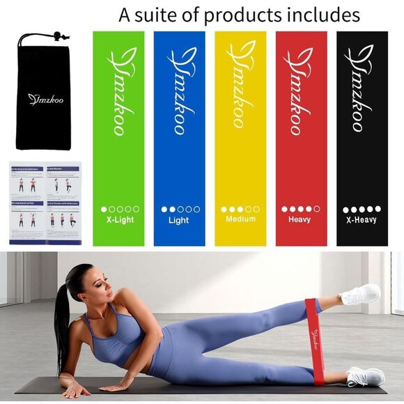Resistance Yoga Bands Working Out Loop Exercise Workout Fitness, Home Gym 5 SR4 - Picture 7 of 9